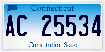 CT license plate AC25534