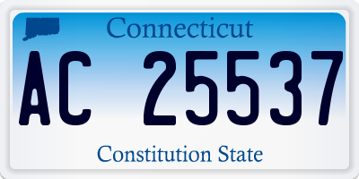 CT license plate AC25537