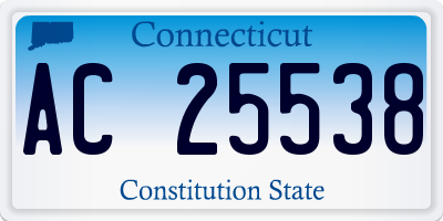 CT license plate AC25538