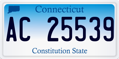 CT license plate AC25539