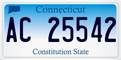 CT license plate AC25542