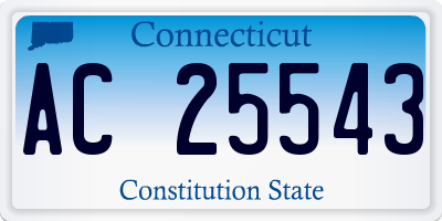 CT license plate AC25543