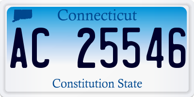 CT license plate AC25546