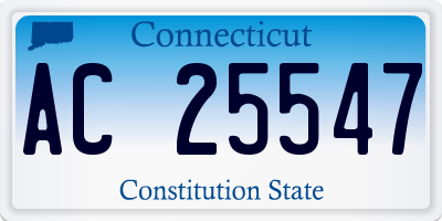 CT license plate AC25547