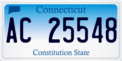 CT license plate AC25548