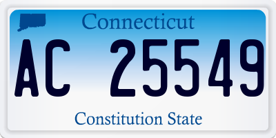 CT license plate AC25549