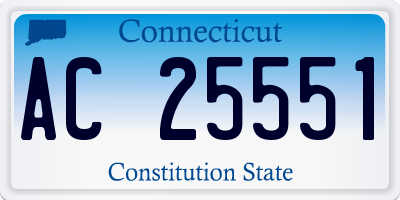 CT license plate AC25551