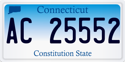 CT license plate AC25552