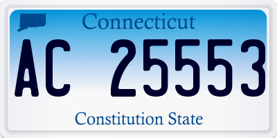 CT license plate AC25553