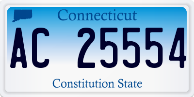 CT license plate AC25554