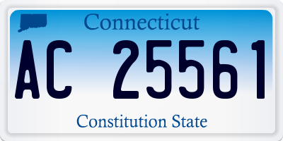 CT license plate AC25561