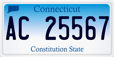 CT license plate AC25567