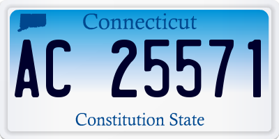 CT license plate AC25571