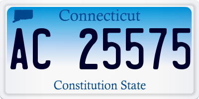 CT license plate AC25575