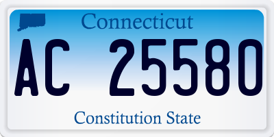 CT license plate AC25580