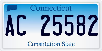 CT license plate AC25582