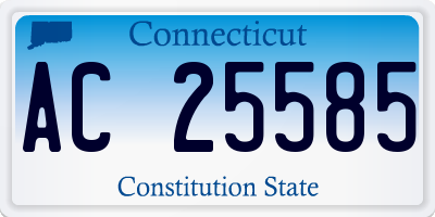 CT license plate AC25585