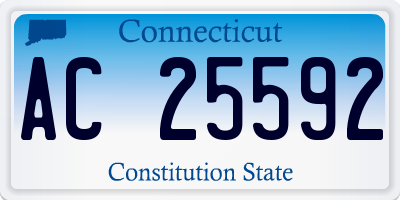 CT license plate AC25592