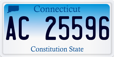 CT license plate AC25596