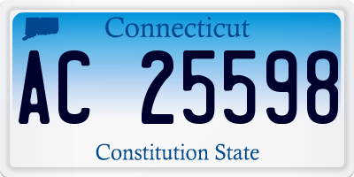 CT license plate AC25598