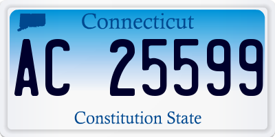 CT license plate AC25599