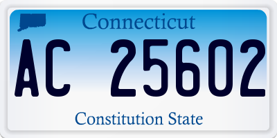 CT license plate AC25602