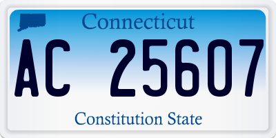 CT license plate AC25607