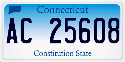 CT license plate AC25608