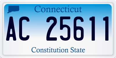 CT license plate AC25611