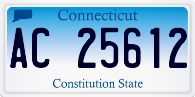 CT license plate AC25612