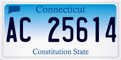CT license plate AC25614