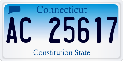 CT license plate AC25617