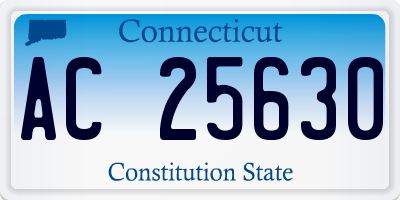 CT license plate AC25630