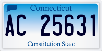 CT license plate AC25631