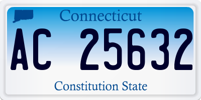 CT license plate AC25632