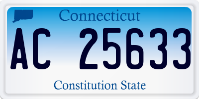 CT license plate AC25633