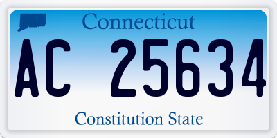 CT license plate AC25634