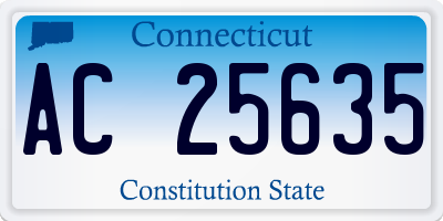 CT license plate AC25635