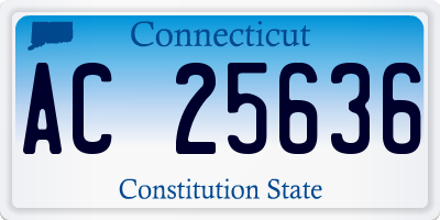 CT license plate AC25636