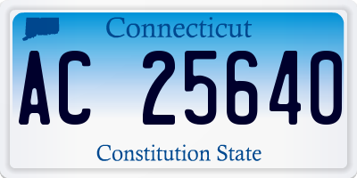 CT license plate AC25640