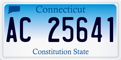 CT license plate AC25641