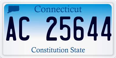 CT license plate AC25644