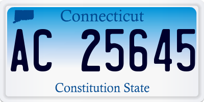 CT license plate AC25645