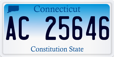 CT license plate AC25646