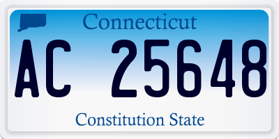 CT license plate AC25648