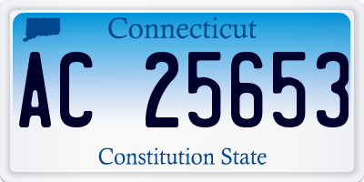 CT license plate AC25653