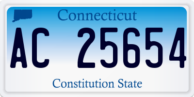 CT license plate AC25654