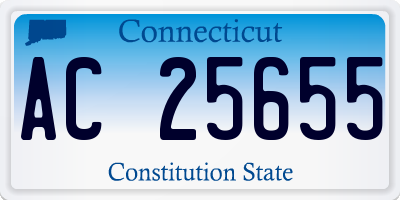 CT license plate AC25655