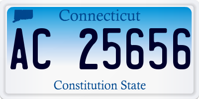 CT license plate AC25656