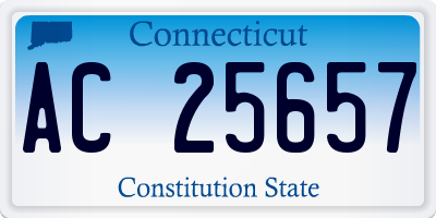 CT license plate AC25657